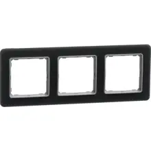 Schneider SEDNA krycí rámeček trojnásobný kouřové sklo