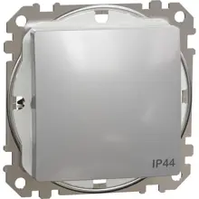 Schneider SEDNA přepínač střídavý c.6 IP44 aluminium