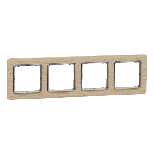 Schneider SEDNA rám.krycí čtyřnásobný bříza