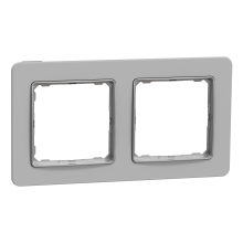 Schneider SEDNA rám.krycí dvojnásobný šedý kámen