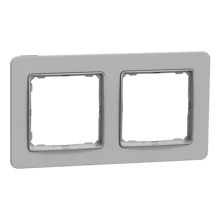 Schneider SEDNA rám.krycí dvojnásobný šedý kámen