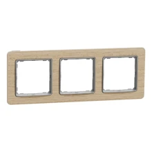 Schneider SEDNA rám.krycí trojnásobný bříza