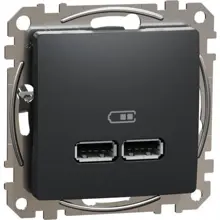 Schneider SEDNA zásuv.nabíjecí USB A+A 2.1A antracit