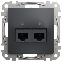 Schneider SEDNA zásuvka datová dvojitá 2xRJ45 5e UTP antracit