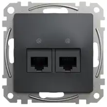 Schneider SEDNA zásuvka datová dvojitá 2xRJ45 5e UTP antracit