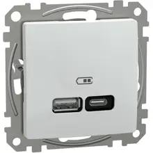 Schneider SEDNA zásuvka nabíjecí USB A+C 3A 21W bílá