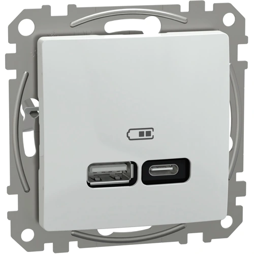 Schneider SEDNA zásuvka nabíjecí USB A+C 3A 21W bílá