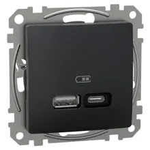 Schneider SEDNA zásuvka nabíjecí USB A+C 3A antracit