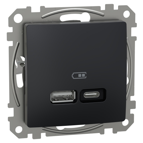 Schneider SEDNA zásuvka nabíjecí USB A+C 3A antracit