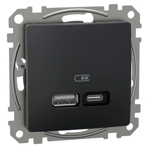 Schneider SEDNA zásuvka nabíjecí USB A+C 3A antracit