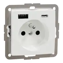 Schneider SEDNA zásuvka síťová 2P+E 16A bezšroubová USB A+C bílá
