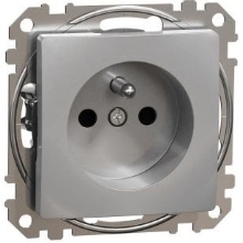 Schneider SEDNA zásuvka síťová 2P+PE 16A bezšroubová det.clonky antracit