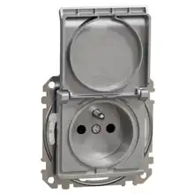 Schneider SEDNA zásuvka síťová 2P+PE 16A IP44 bezšroubová aluminium