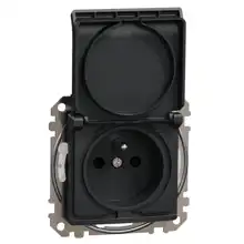 Schneider SEDNA zásuvka síťová 2P+PE 16A IP44 bezšroubová antracit