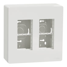 Schneider Unica System+ centrální jednotka 2x4 krabice moduly na.omítku ; bílá