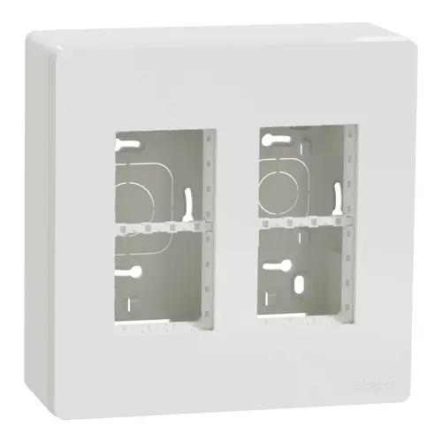 Schneider Unica System+ centrální jednotka 2x4 krabice moduly na.omítku ; bílá