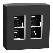 Schneider Unica System+ centrální jednotka 2x4 moduly na.omítku ; antracit