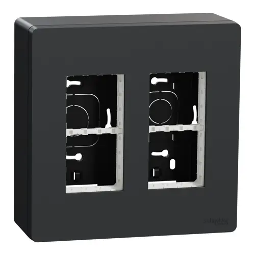 Schneider Unica System+ centrální jednotka 2x4 moduly na.omítku ; antracit
