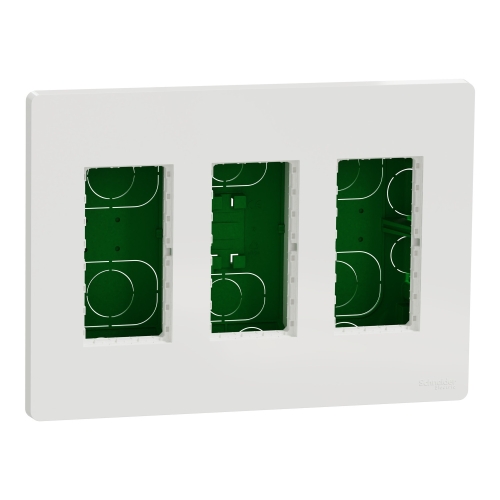 Schneider Unica System+ centrální jednotka 3x4 krabice modulů pod.omítku ; bílá