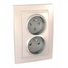 Schneider UNICAbasic komplet zásuv.dvojnásobná 2P/PE POLAR