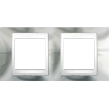 Schneider UNICAplus ram.krycí dvojnásobný CROMO/POLAR