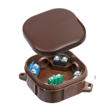 SEZ krabice na omítku A.0020B 92x92x44mm IP54 ;hnědá 5x2svorky