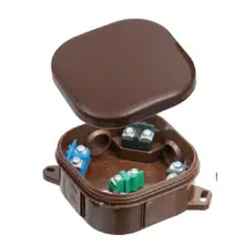 SEZ krabice na omítku A.0020B 92x92x44mm IP54 ;hnědá 5x2svorky