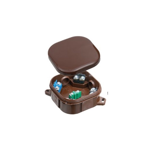 SEZ krabice na omítku A.0020B 92x92x44mm IP54 ;hnědá 5x2svorky