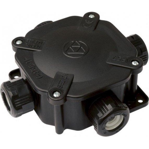 SEZ krabice na omítku ACIDUR 6mm 4-svorky IP67 6455-26 P/5 ;černá