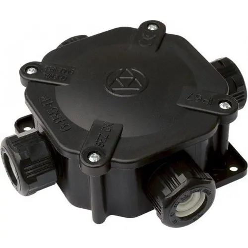 SEZ krabice na omítku ACIDUR 6mm 4-svorky IP67 6455-26 P/5 ;černá