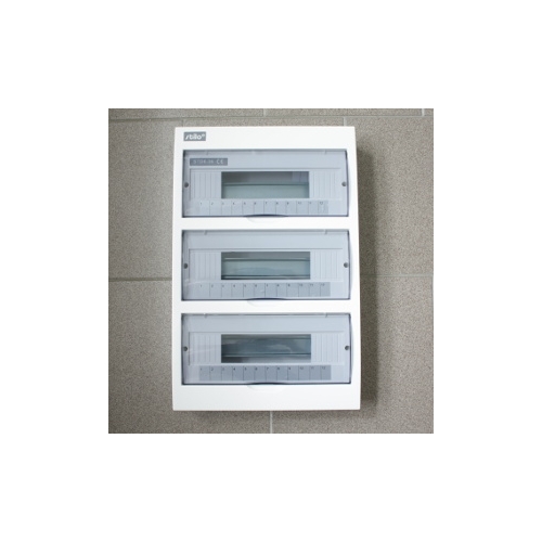 SEZ rozvodnice na omítku STILO STI618-36 36mod. IP30 průhledná dvířka bílá N/PE