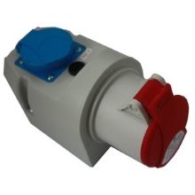 SEZ zásuvka nástěn komb. 32A 4-pól+220V IP44