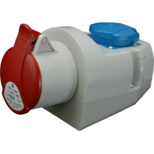 SEZ zásuvka nástěnná komb. 16A 5 Pin+220V IP44