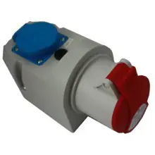 SEZ zásuvka nástěnná kombinovaná 32A 4-pól+220V IP44