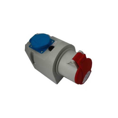 SEZ zásuvka nástěnná kombinovaná 32A 4-pól+220V IP44