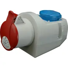 SEZ zásuvka nástěnná kombinovaná 32A 5-pól+220V IP44