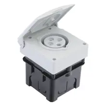 SEZ zásuvka vestavná 4P 16A IP44 s krabicí pod omítku