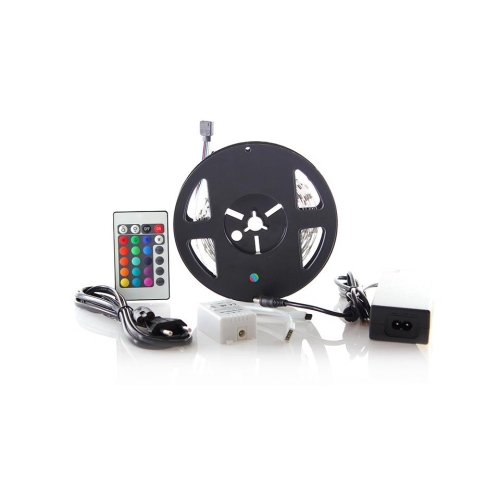 SOLIGHT LED pásek RGB. 3m. sada s 12V adaptérem a dálk.ovládačem.7.2W/m