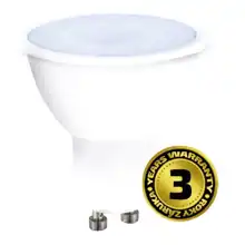 SOLIGHT LED reflektor PAR16 žárovka.bodová 7W/50W GU10 4000K. 400lm. bílá