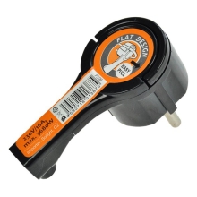 SOLIGHT lomená vidlice, nízký profil od stěny, IP20, černá 2P+E