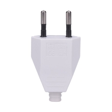 SOLIGHT plochá vidlice 2.5A, přímá, IP20, bílá 2P+0