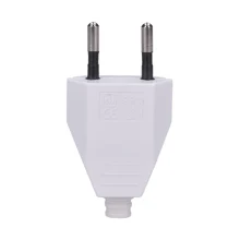 SOLIGHT plochá vidlice 2.5A, přímá, IP20, bílá 2P+0