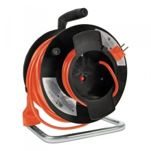 SOLIGHT prodlužovací přívod na bubnu 1-zás. 50m PVC H05VV-F3G1.5mm oranžová
