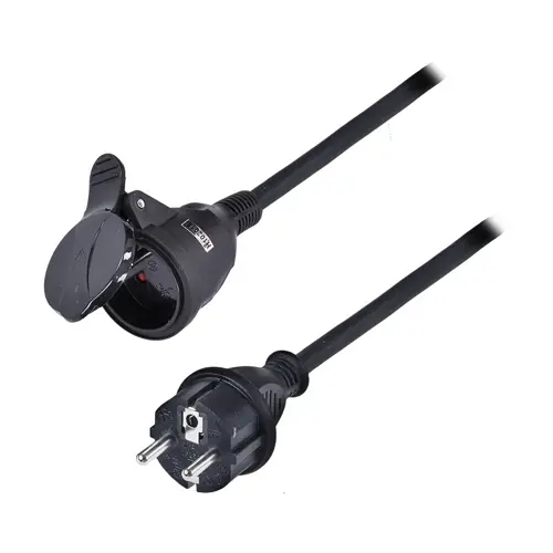 SOLIGHT prodlužovák 1 zás 10m GUMA. IP 44 /3x1,5mm2 /