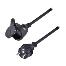 SOLIGHT prodlužovák 1 zás 5m GUMA. IP 44 / 3x1,5mm2 /