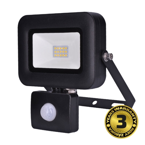 SOLIGHT reflektor (floodlight) PRO se senzorem. 10W 850lm 5000K IP44