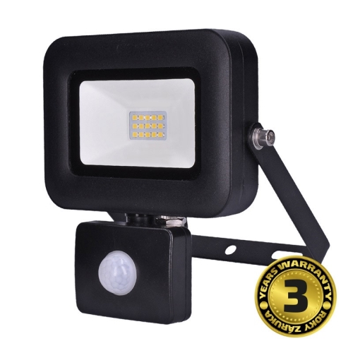 SOLIGHT reflektor (floodlight) PRO se senzorem. 10W. 850lm. 5000K. IP44˙