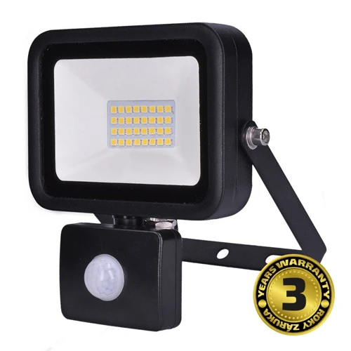 SOLIGHT reflektor (floodlight) PRO se senzorem. 30W 2550lm 5000K IP44