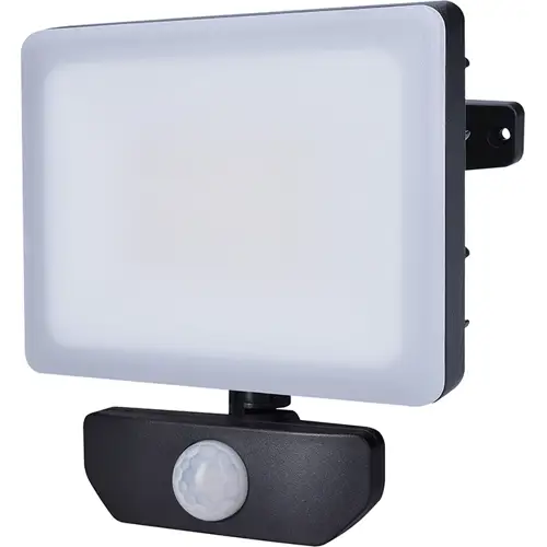 SOLIGHT reflektor (floodlight) se sensorem, 30W, 2550lm, 4000K, IP44, černý