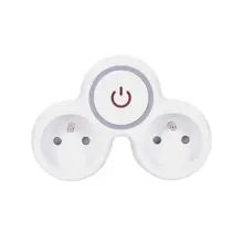 SOLIGHT rozbočka adaptér 2x 10A, bílá-šedá, vypínač